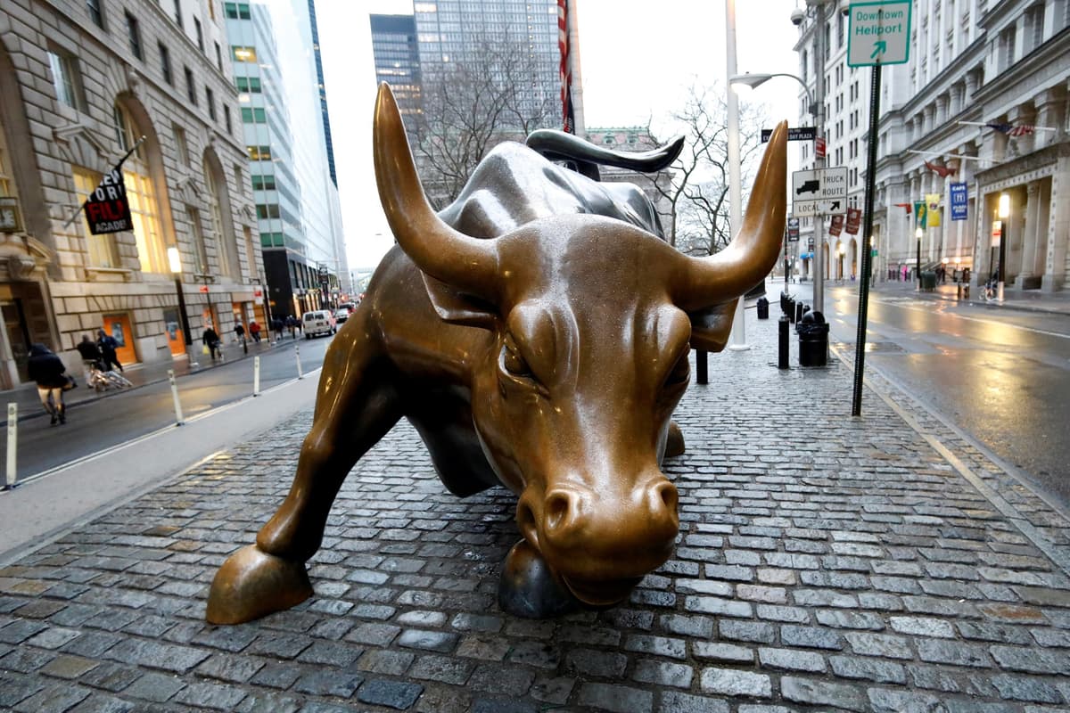 The Charging Bull, a statue on Broadway in Manhattan